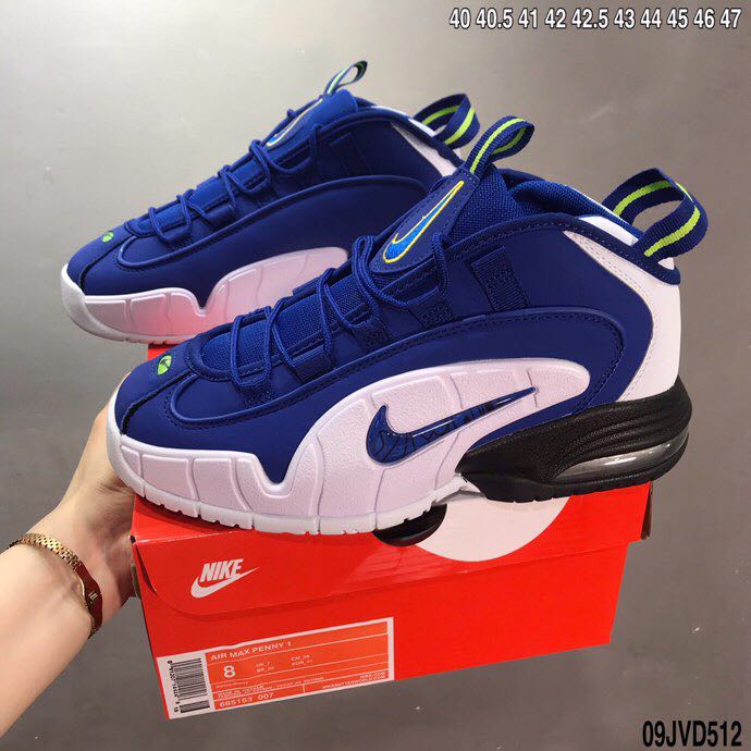 Nike Air Penny Hardaway 1 Blue White - Click Image to Close